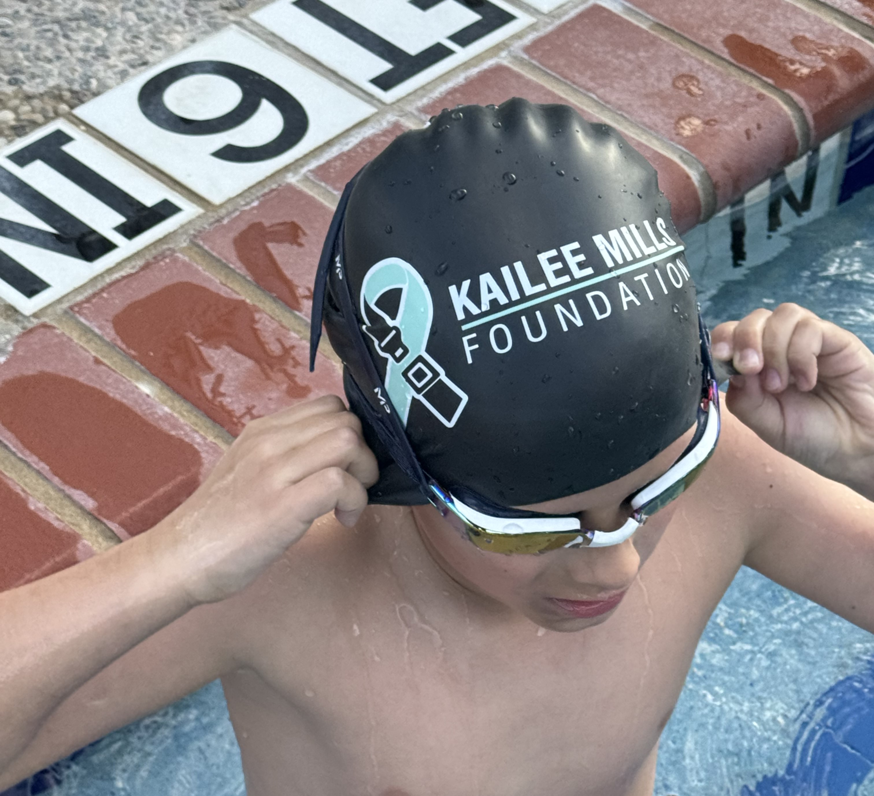 kailee mills swim caps
